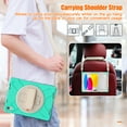 thumbnail image 6 of Elehold Hybrid Heavy Duty Rugged  Case Compatible with iPad 10th Gen 10.9" (2022) with 360 Rotating Hand Strap/Shoulder/Kickstand Strap Shockproof Double Protection Case Cover - Mint, 6 of 9