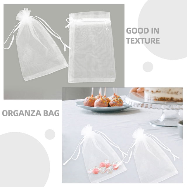 NUOLUX 50Ud Bolsas De Organza Para Dulces Y Detalles De Fiesta Con Cordón