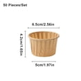 thumbnail image 3 of Injueey 50 piezas de tazas redondas para muffins de papel de aluminio para pasteles y magdalenas, herramientas para envolver, bandeja para cocinar, Cocina y Comedor Blanco Injueey HA010050-01, 3 of 6