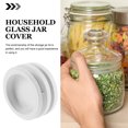 thumbnail image 5 of Plastic Storage Jar Lid Household Glass Tea Dried Fruit Sealed (black) 4pcs Wide Mouth Can Lids White, 5 of 6
