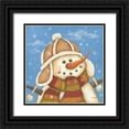thumbnail image 1 of Lewis, Kim 26x26 Black Ornate Wood Framed with Double Matting Museum Art Print Titled - Snowman I, 1 of 4