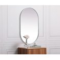 thumbnail image 3 of Metal Frame Oval Mirror 30x48 Inch in Brass, 3 of 7