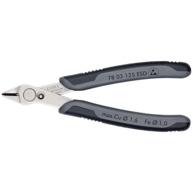 KNIPEX 78 03 125 ESDSB Electronic Super Knips© ESD Con fundas en dos componentes 125 mm