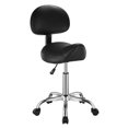 thumbnail image 1 of VEVOR Saddle Stool Swivel Stool with Backrest PU Leather Height Adjustable Black, 1 of 9