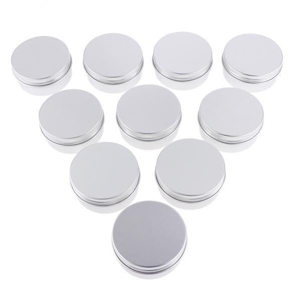 Tarros de 50 ml Zulema de Aluminio Recipientes Vacíos con Tapa de Rosca Herméticamente para Cosmético Latas de Aluminio Cosmético