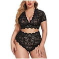 thumbnail image 1 of Ensemble de Pyjama en Dentelle Grande Taille pour Femmes, 1 of 2