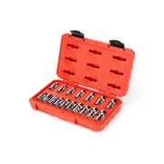 TEKTON 3/8 Inch Drive Shallow 6-Point Universal Joint Socket Set with Case, 17-Piece (3/8 - 3/4 in., 10 - 19 mm) | SHD91301