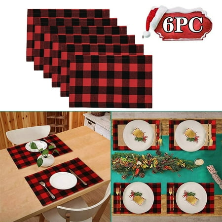 

6 PCS Placemats for Christmas Holiday