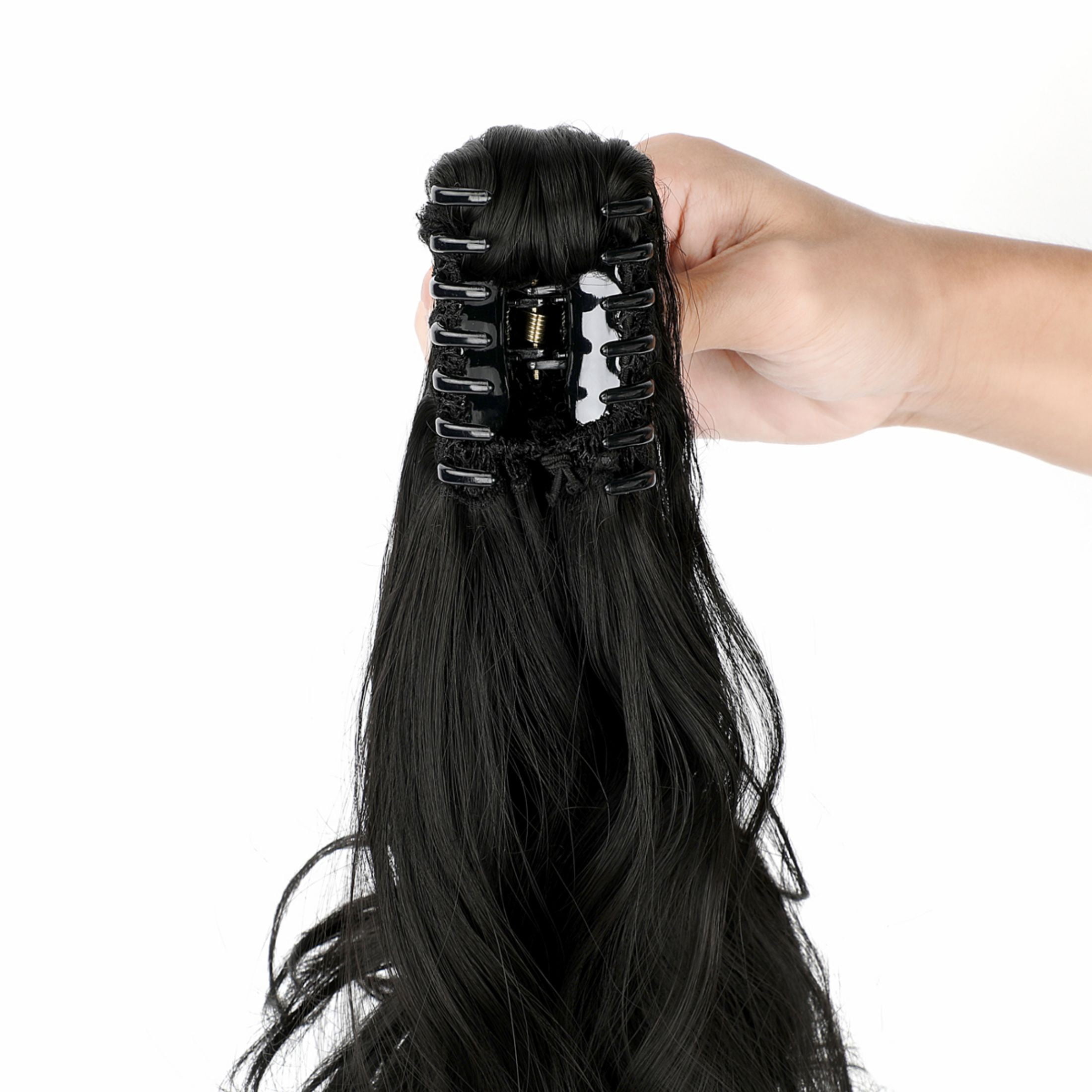 AynnQueen Ponytail Extension Claw Clip in Pony Tails Hair Extensions Synthetic Wavy Straight Secret Ponytail Hairpiece 18/21 Inch
