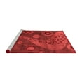 thumbnail image 2 of Ahgly Company Machine Washable Indoor Round Oriental Red Modern Area Rugs, 4' Round, 2 of 4