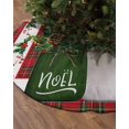 thumbnail image 2 of Christmas Christmas Tree Skirt 48 Inches Large Christmas Skirt Tree, Red Green Plaid Xmas Berry Pine Cones Botanical Tree Skirt Christmas Decorations for Fireplace Party Holidays Indoor Outdoor, 2 of 7