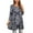 Grey, variant on Women's 3/4 Sleeve Tunic Tops Loose Fit Plus Size Blouses Casual Swing Shirts Brown Tee L