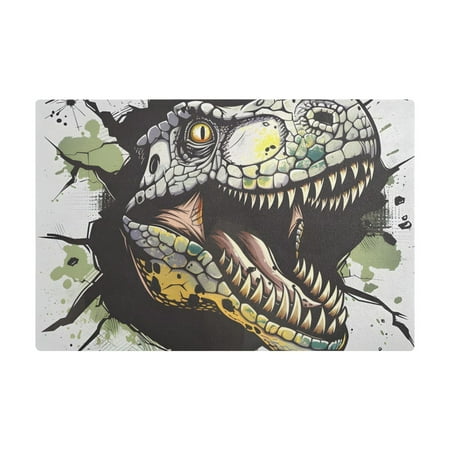 

Dish Drying Mat Microfiber Kitchen Dish Pad Counter Absorbent Drainer Rack 12 x18 Dinosaur Head on Wall