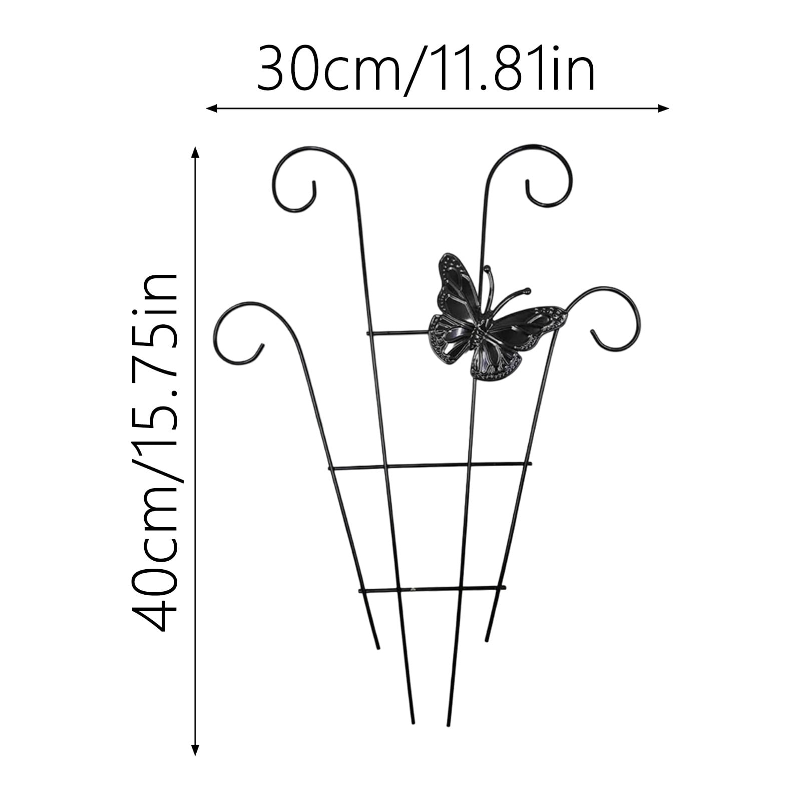 15.7 Inch Metal Trellis Stakes for Climbing - Garden Support Stakes for Indoor Outdoor Potted Flowers, Monstera, Vines, Tomatoes, Cucumbers, and Vegetables (1 PCS)