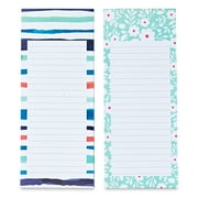 Pen+Gear List Pads, Multicolor Floral & Stripe Design, 80 Sheets Each, 2 Count