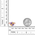 thumbnail image 3 of Gem Stone King 18K Rose Gold Plated Silver Blue Tanzanite and Yellow Citrine Ring for Women (2.00 Cttw, Heart Shape 5MM, Gemstone December Birthstone, Size 5), 3 of 3