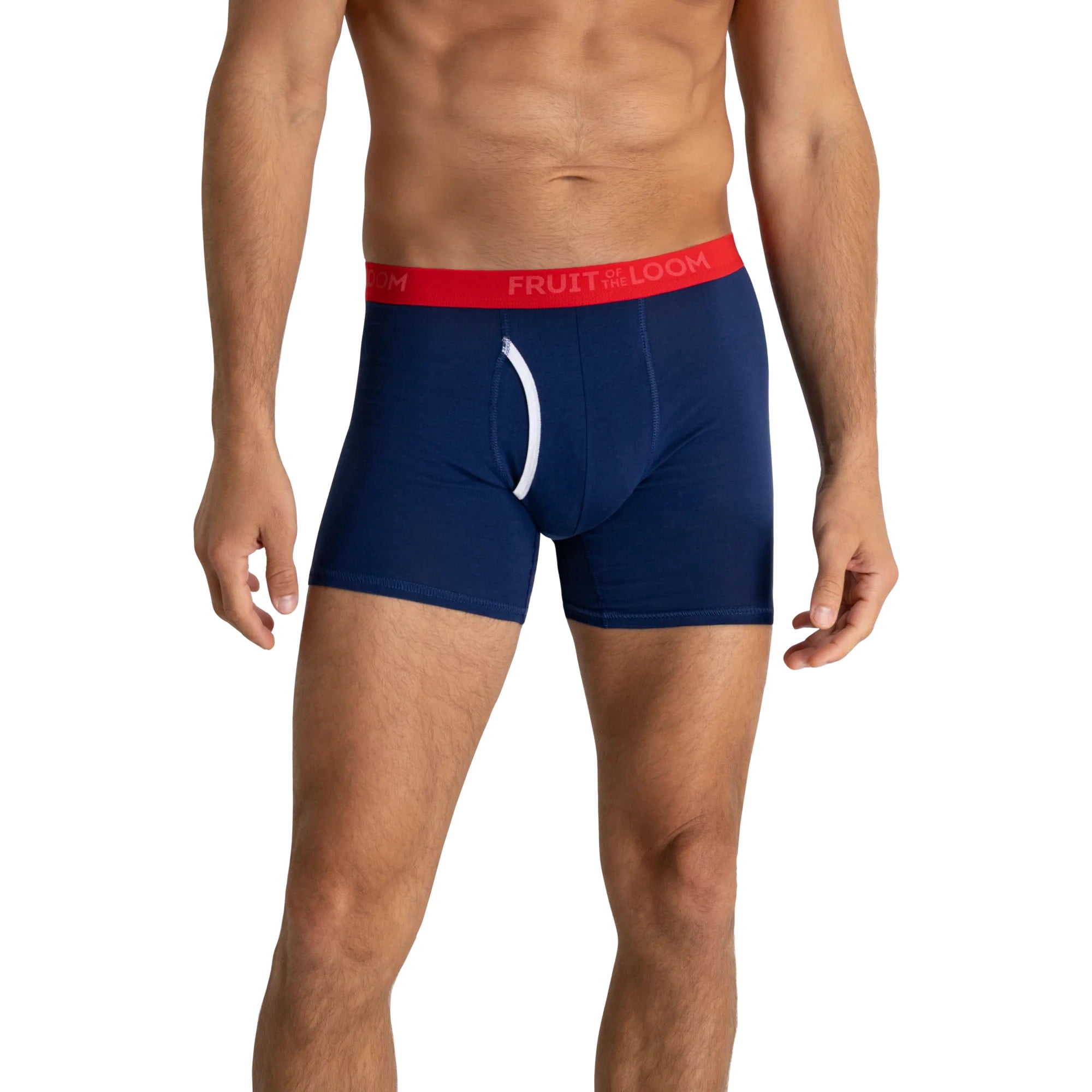 Fruit of the Loom Men's Americana Stretch Boxer Briefs, Moisture Wicking Underwear, 3-Pack
