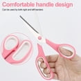 thumbnail image 3 of Multibey Multipurpose Stainless Steel Scissors 6.7" Pink Sharp Shears Comfort-Grip Scissors for Fabric Craft Office Supplies (Pink 7.7''), 3 of 7