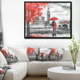 thumbnail image 1 of DESIGN ART Designart 'Couples Walking in London' Landscape Framed Canvas Art Print, 1 of 5