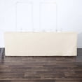 thumbnail image 2 of BalsaCircle 8 feet Beige Fitted Polyester Tablecloth Wedding Table Linens, 2 of 8