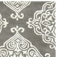 thumbnail image 4 of SAFAVIEH Glamour Georgene Damask Runner Rug, Dark Grey/Ivory, 2'3" x 8', 4 of 5