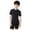 A-Black, variant on Boys Moisture Wicking Active Athletic  Short Sleeve Baseball Undershirt Soccer Sports Base Layer Tops Solid Color Round Neck Sport T-Shirt