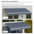 thumbnail image 4 of Outsunny 12' x 8' Retractable Awning, Patio Awning Sun Shade Shelter, Gray, 4 of 9