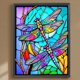 thumbnail image 1 of Cuadros Decorativos Kit de pintura de diamante de taladro redondo completo 5D DIY Vitral Dragonfly (B6830) Wdftyju embutido en tela, 1 of 1