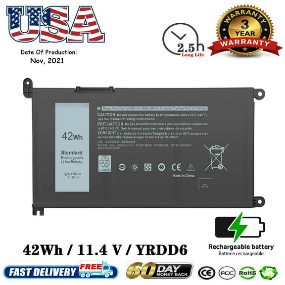 Type YRDD6 Battery For Dell Inspiron 14 5000 2-in-1 5480 5482 series VM732 FAST
