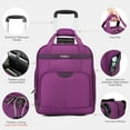 thumbnail image 5 of TIAWOLT Underseat Carry on Luggage with Wheels,16-inch Airline Approved Personal Item Stylish Softside Underseater Suitcases with Wet/Dry Pockets,Overnight Rolling Carry-on Bag for Short Trip, Purple, 5 of 10