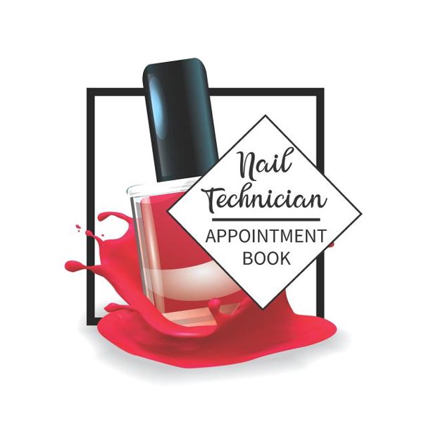 Nail Technician Appointment Book Finger Nail Polish Bottle Undated