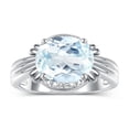 thumbnail image 3 of RYLOS Bagues pour Femmes Bague en Argent Sterling 12X10MM Pierre Précieuse & Diamants Idéale pour le Milieu Ou la Marche du Doigt Aigue-Marine Taille 9.5, 3 of 7