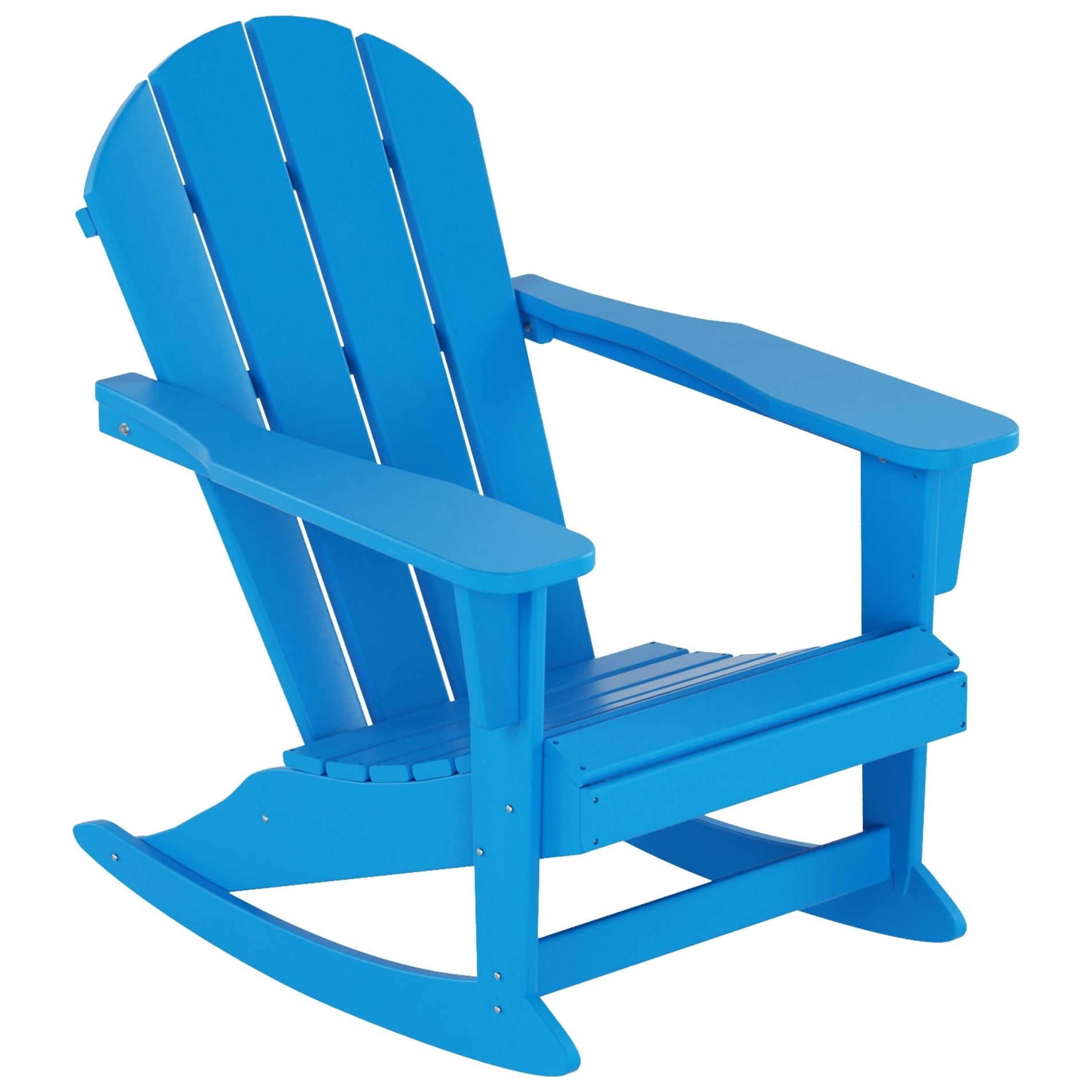 Polytrends  Laguna Hdpe All Weather Outdoor Patio Rocking Chair Pacific Blue
