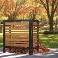 thumbnail image 2 of Fehomix 3-Panel Ventilated Air Conditioner Fence, Slat Design Wood Privacy Screen 38"x42", Outdoor AC Unit Cover & Trash Can Enclosure for Backyard, Patio, Garden, 2 of 8