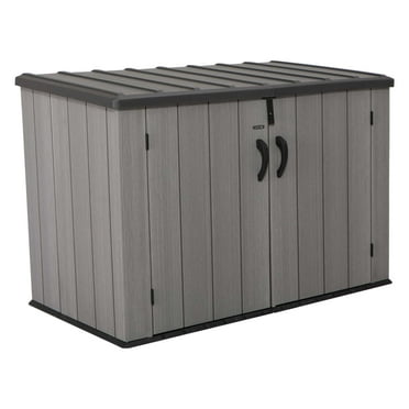 Lifetime Rough-Cut Polyethylene Horizontal DIY Storage Shed, 52" x 42.5" x 75.2", Gray (60296U)