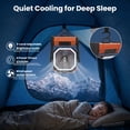 thumbnail image 7 of DAYBETTER 3-in-1 Portable Camping Misting Fan, 10000mAh Rechargeable Battery, 350mL Water Tank, 4-Speed Tent Fan with LED Light & Power Bank for Patio, Beach, Outdoor, Orange, 7 of 7