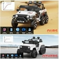 thumbnail image 7 of EastVita Ride on Car with 6 EVA Wheels&4WD, 24V Battery Powered Electric Car for Ages 3-6 Kids, Electric Vehicle with Remote Control, 4 motors, 3 Speeds, Music, Red White, 7 of 7