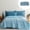 🔥 Blue_New, variant on TTJ Solid Color Washable Conditioning Summer Quilt Lightweight Breathable Thin Quilt Cooling Bedspread Soft Fiber Filling Machine Washable Double Size Quilt