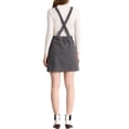 thumbnail image 3 of INSPIRE CHIC Women's Corduroy V Neck A-Line Mini Overall Pinafore Dress Grey M, 3 of 6
