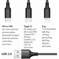 thumbnail image 3 of RHEA- Puxnoin Multi Charging Cable, 6Ft 2Pack Charger Cable Universal 3 Black, 3 of 6