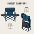 thumbnail image 6 of Flex 'N Go Outdoor Folding Chair for Camping with 2 Tables, Sapphire, 6 of 10