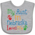 thumbnail image 3 of Inktastic My Aunt in Nebraska Loves Me Boys or Girls Baby Bib, 3 of 4