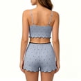 thumbnail image 6 of GUACER Womens Polka Dot Pajama Sets with Scallop Trim Trendy Adjustable Camisole & Shorts Sleepwear, 6 of 7