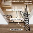 thumbnail image 5 of Pet Gate, Domipet 29.5"-43.3" Extra Wide Safety Pet Gate for Stairs Doorways, Top of Stairs, Black, 5 of 9