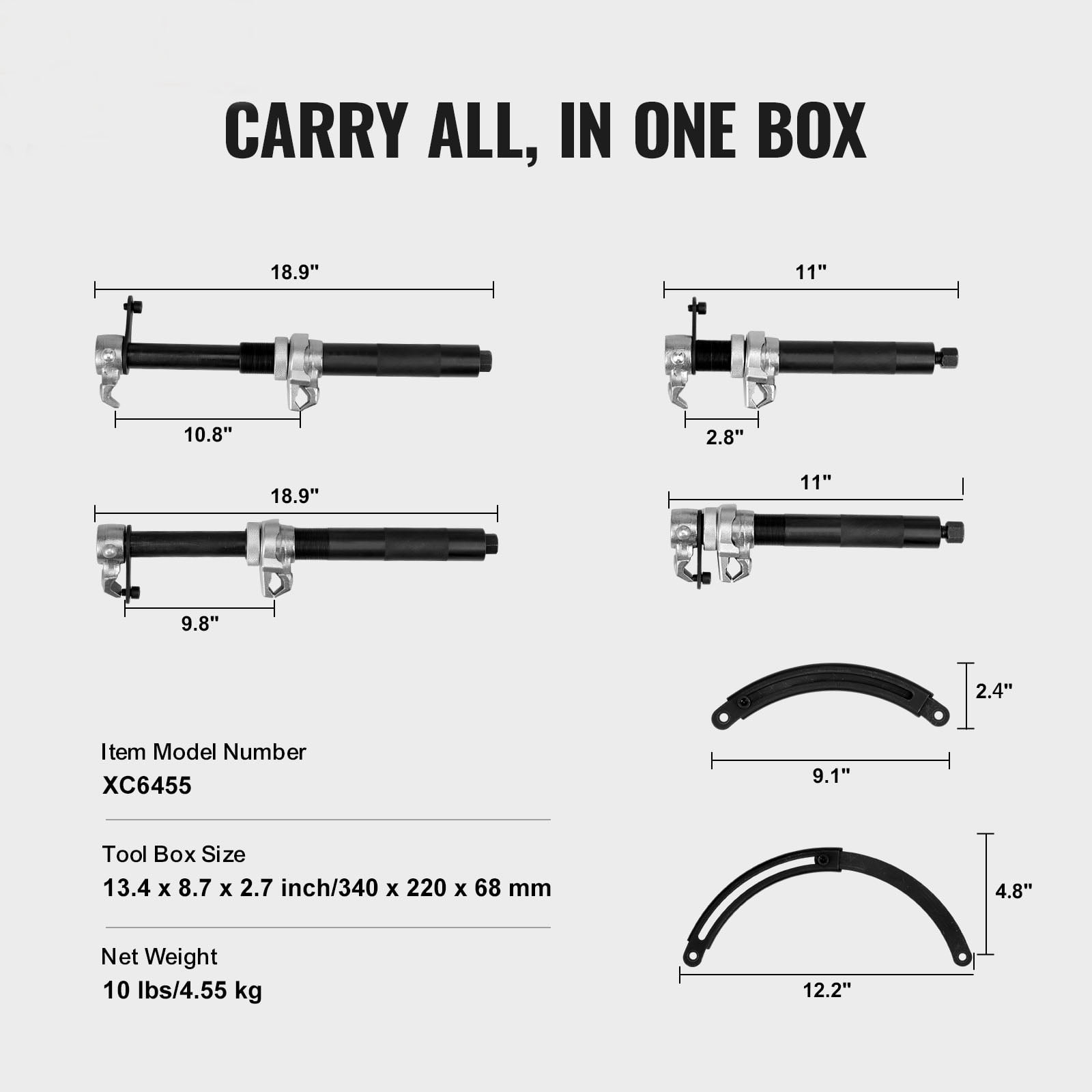KFFKFF 2 pcs Heavy Duty Coil Spring Compressor Tool Macpherson Strut Spring Compressor Set 2646 lbs Strut Spring Compressor