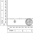 thumbnail image 3 of Gem Stone King Made in Italy 925 Silver and 10K Yellow Gold Lab Grown Diamond Heart Chain Bracelet for Women with Ocean Charms Set with Moissanite 7.5 inches, 3 of 4
