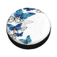 thumbnail image 3 of Easygdp Blue Flying Butterflies Automobile Tire Dust Cover, 14-17in Spare Tire Cover Universal Fit for Trailer, Car, Truck, SUV, Jeep - 14 inch, 3 of 9