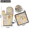 thumbnail image 6 of Pioneer Flower Floral Print Pattern Kitchen Oven Mitt and Pot Holder Sets 2 Pcs for Baking, Cooking and Grilling, Heat Resistant Up To 392 °F, 6 of 7