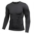 thumbnail image 1 of PENGXAING Men Long Sleeve Sports Compression Basketball Running Tops Tight T Shirts Fast Drying Fitness GYM Base Layer Tops Black S, 1 of 11
