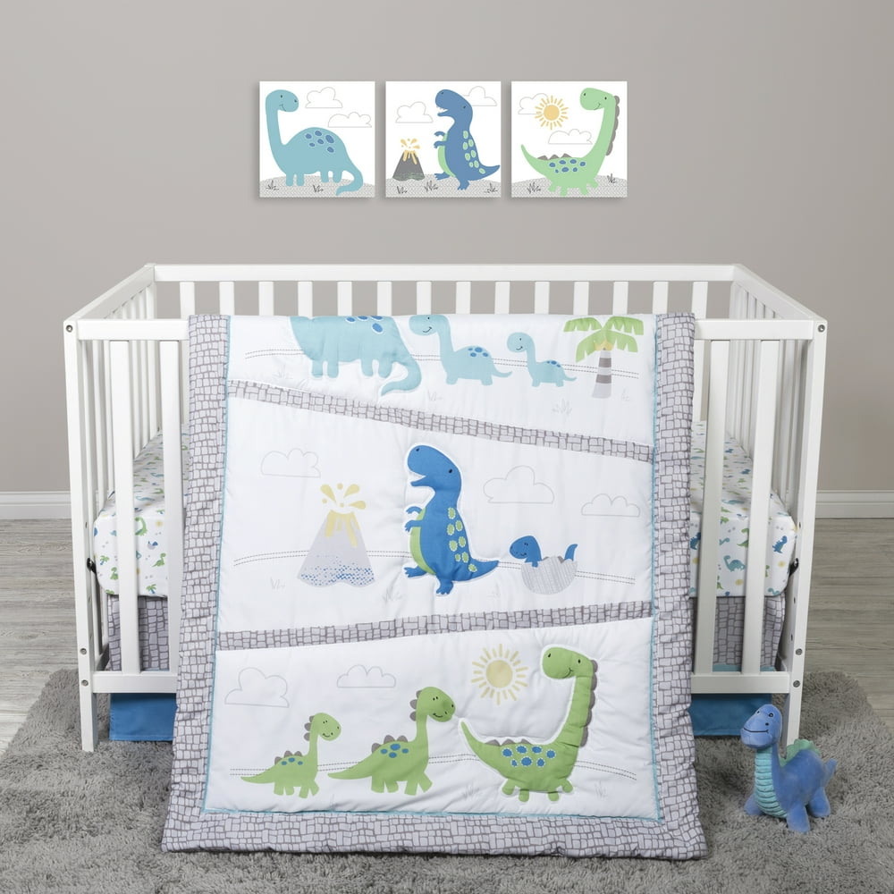 Sammy And Lou Dinosaur Pals 4 Piece Crib Bedding Set